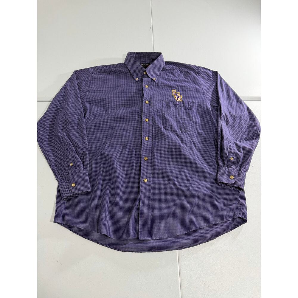 LSU Men’s Button Down Long Sleeve Shirt Size Large Men’s
